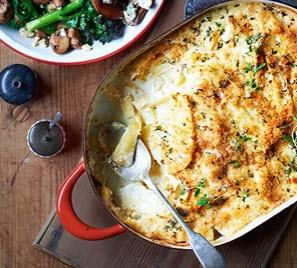 Recipe for Parsnip, Potato & Horseradish Gratin