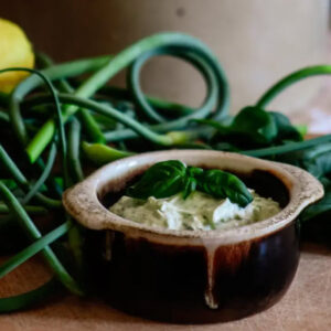 Garlic Scape & Basil Dip