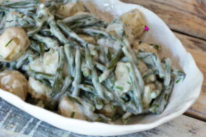 Creamed Potatoes with Green Beans