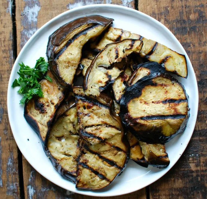 Mediterranean Grilled Eggplant Salad