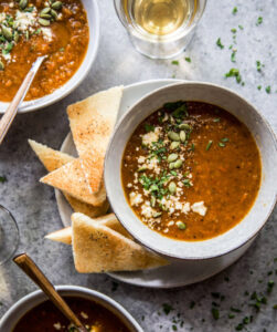 Roasted Tomato and Poblano Soup