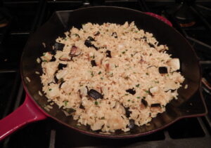 Roasted Black Radishes with Brown Butter, Chives & Rice