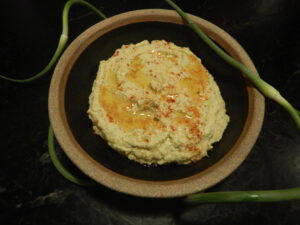 Roasted Garlic Scape Hummus