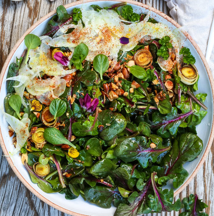 Red Tabby Spinach Salad