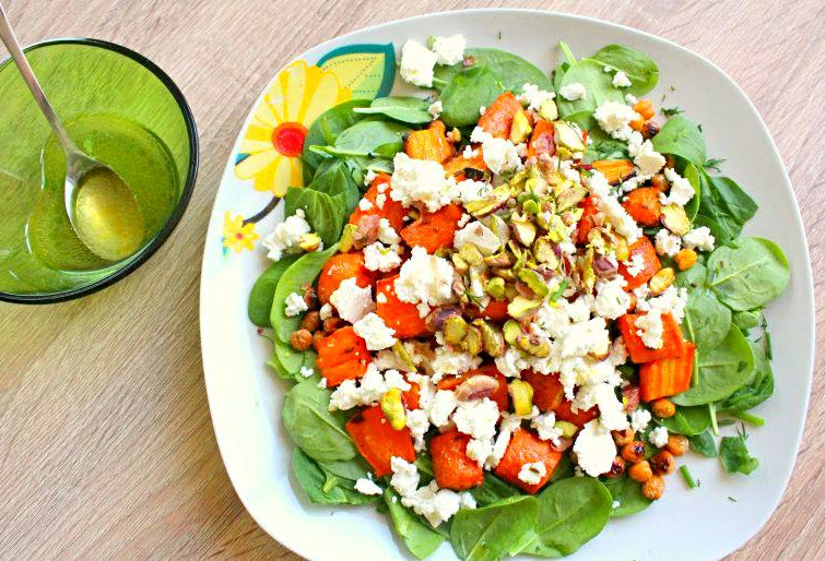 Spinach and Roasted Carrot Salad