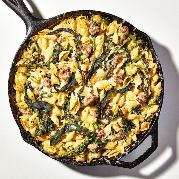 Baked Pasta with Sausage and Broccoli Raab