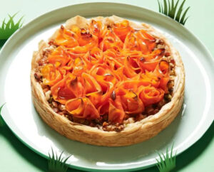 Candied Carrot Rose Tart