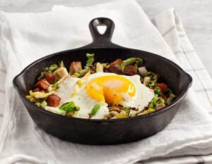 Sweet Potato and Brussels Sprout Skillet