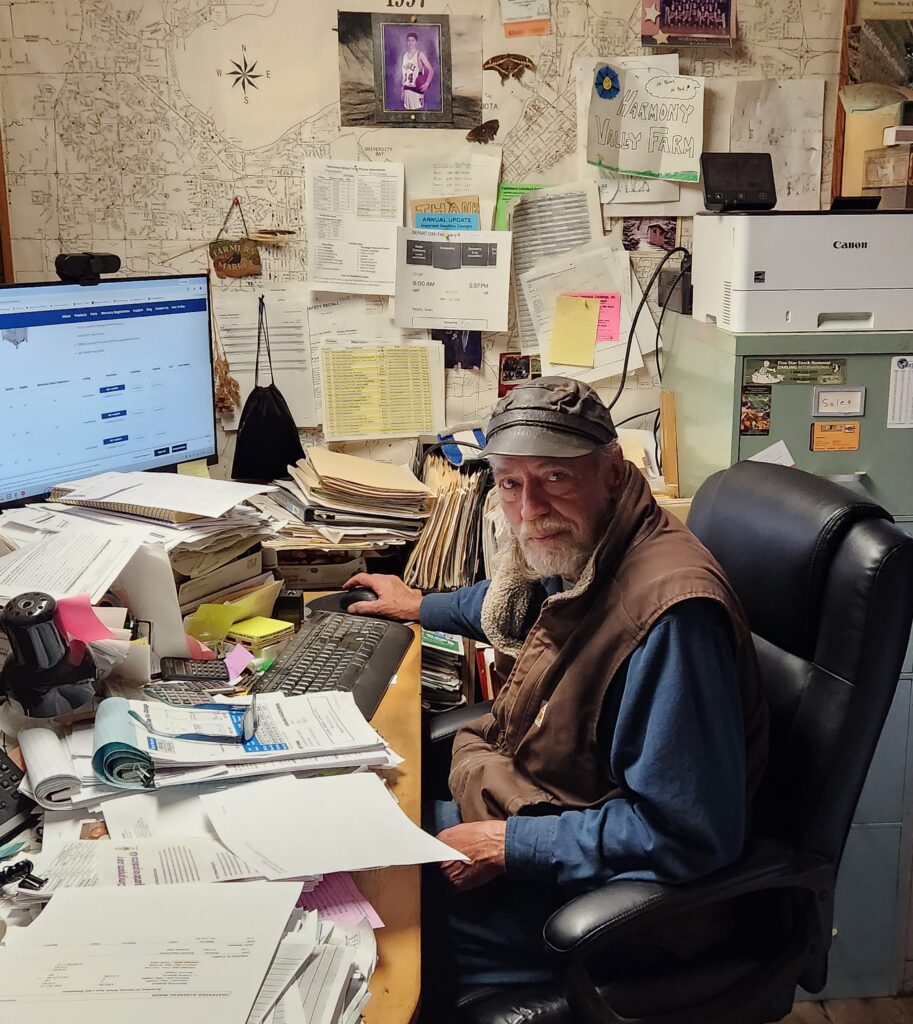 Richard working at his desk