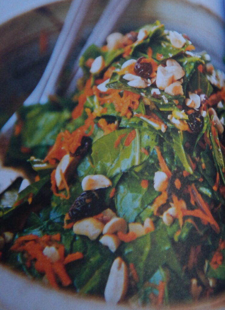Collard, Carrot, and Raisin Salad