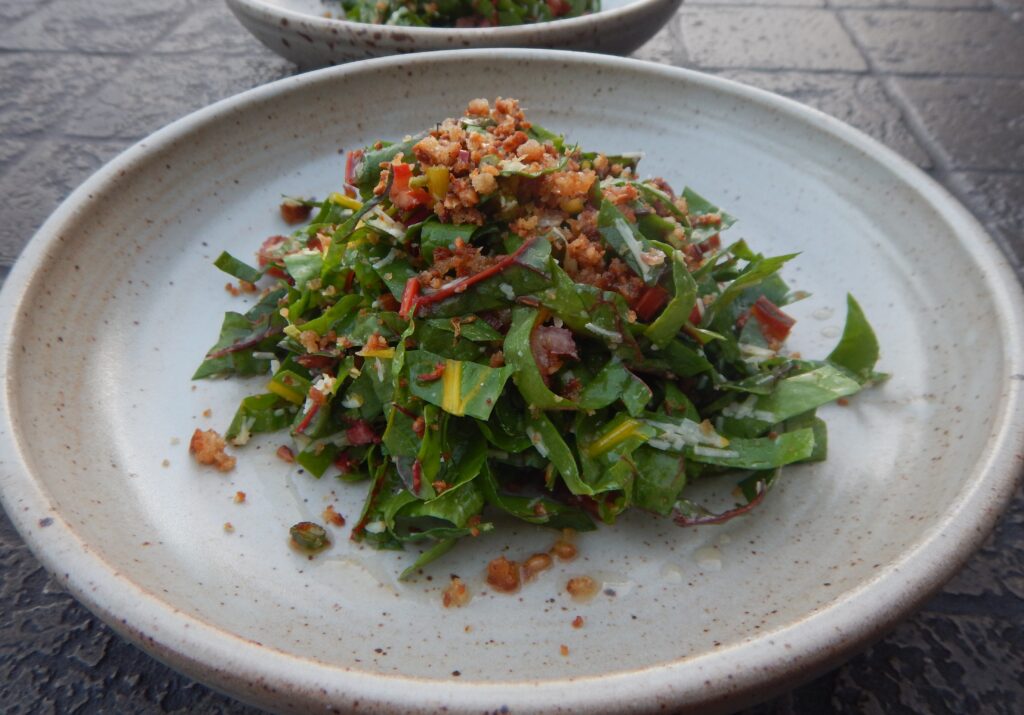 Swiss Chard Salad with Lemon & Parmesan