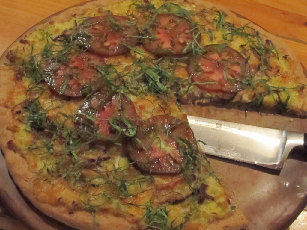 Corn & Tomatillo Pizza
