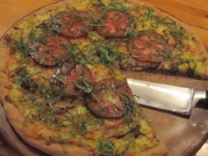 Corn & Tomatillo Pizza