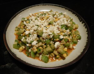 Tomatillo and Corn Salad with Chipotle and Cheese