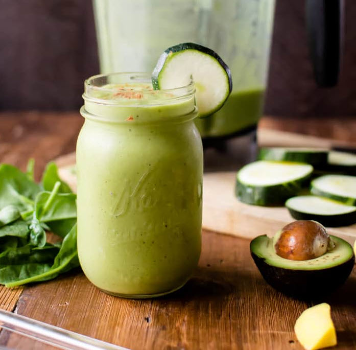 5 minute Zucchini Avocado Smoothie