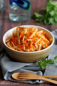 Jicama and Carrot Slaw with Honey-Lime Dressing