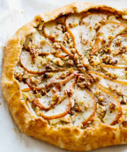 Pear and leek galette